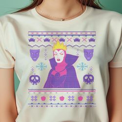 disney villains snow white evil queen christmas sweater png, villains png, disney villains digital png files