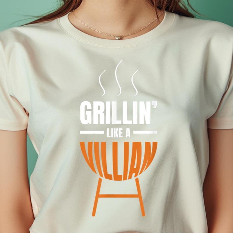 Grillin Like A Villain Grill Master Meat Smoking Design PNG, Villains PNG, Disney Villains Digital Png Files.jpg