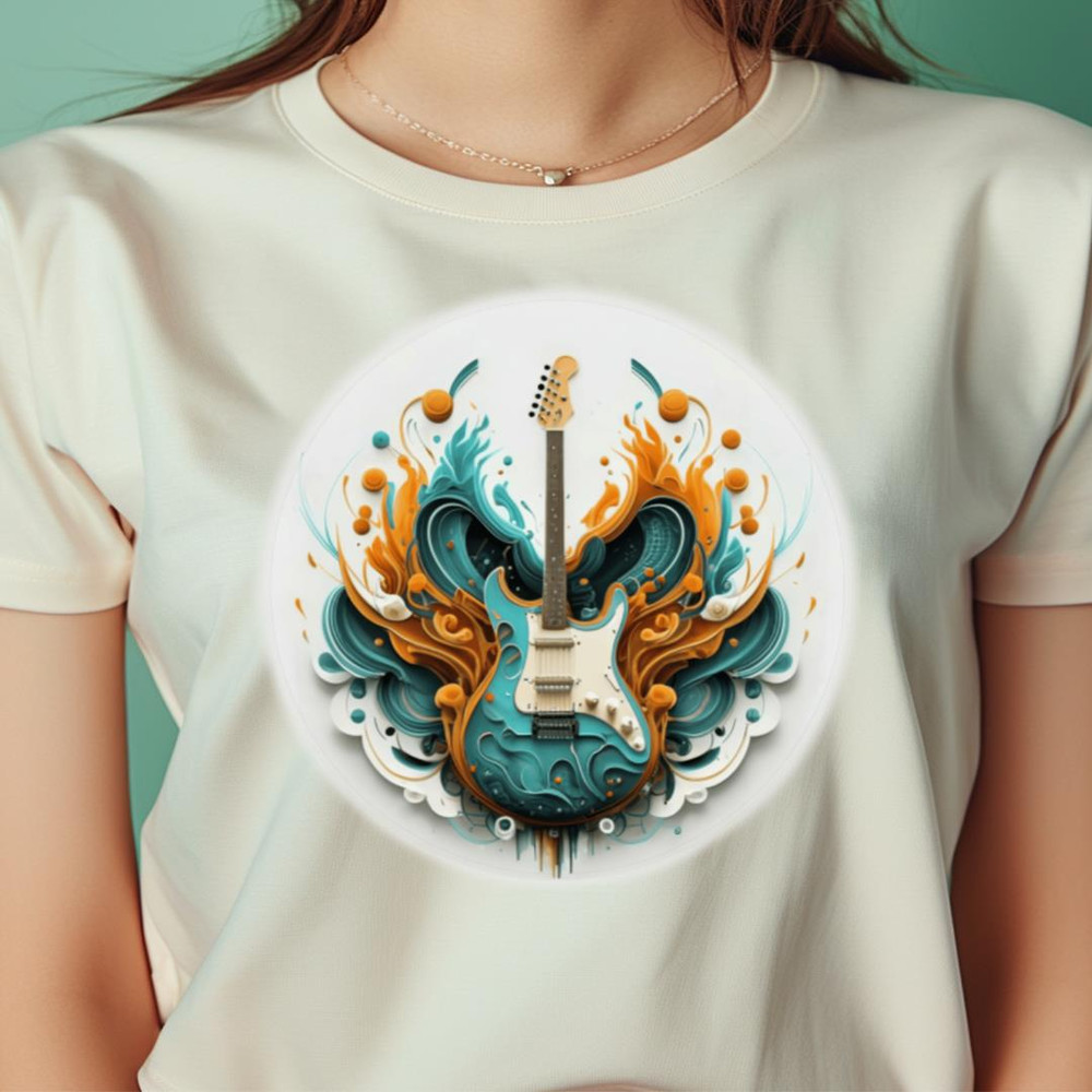 Electric Guitar Energetic Sound Surges PNG, Soundwave PNG.jpg