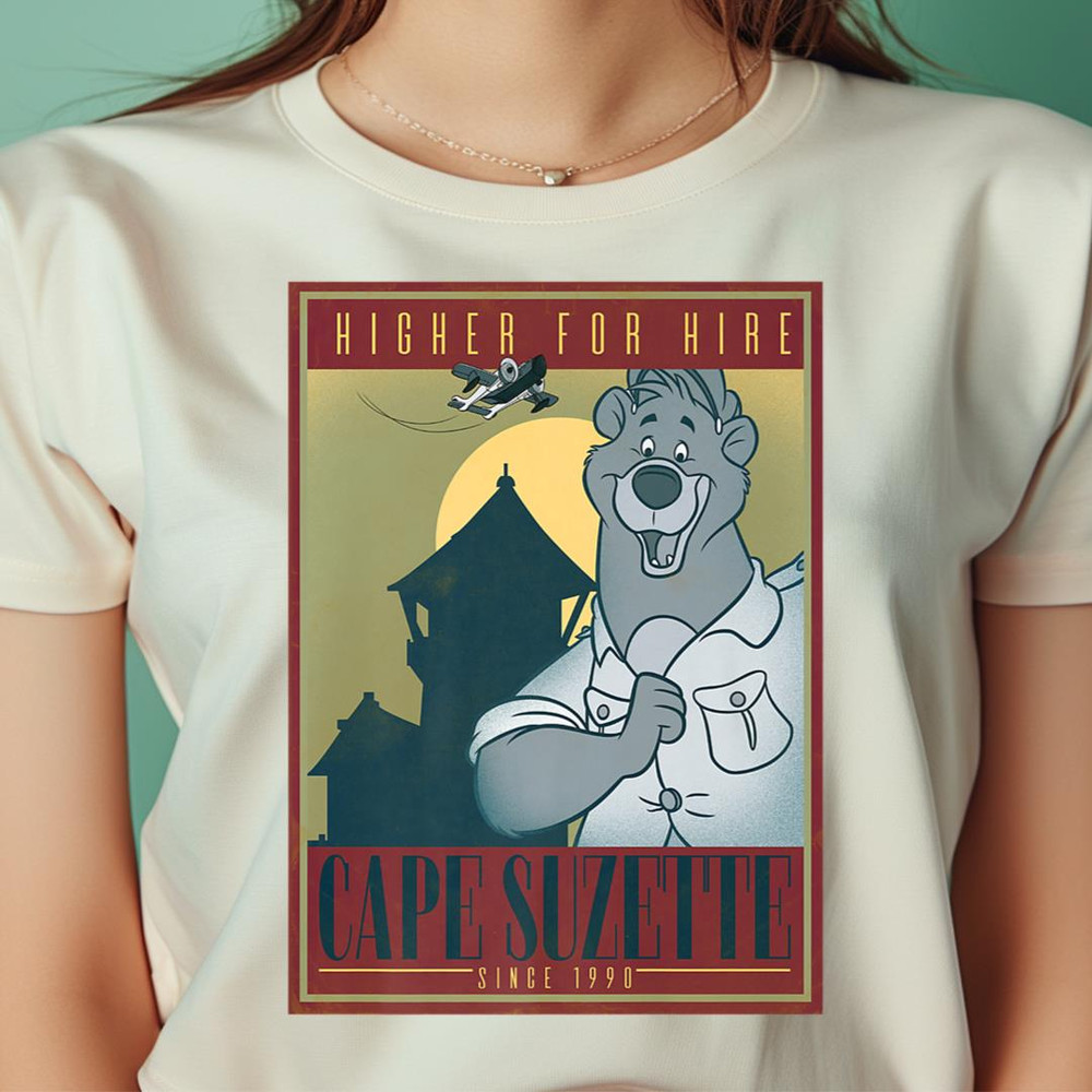 Disney Talespin Baloo Higher For Hire Poster Premium PNG, Winnie The Pooh PNG, The Pooh Digital Png Files.jpg