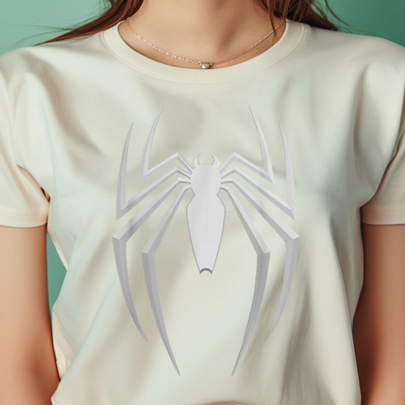 Marvel Spider Man 2 Silver Spider Chest Emblem PNG, Spider Man PNG, Spider Gwen Digital Png Files.jpg