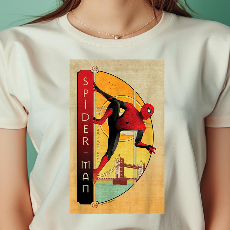 Marvel Spider Man Far From Home Spider Man Vintage Poster PNG, Spider Man PNG, Spider Gwen Digital Png Files.jpg