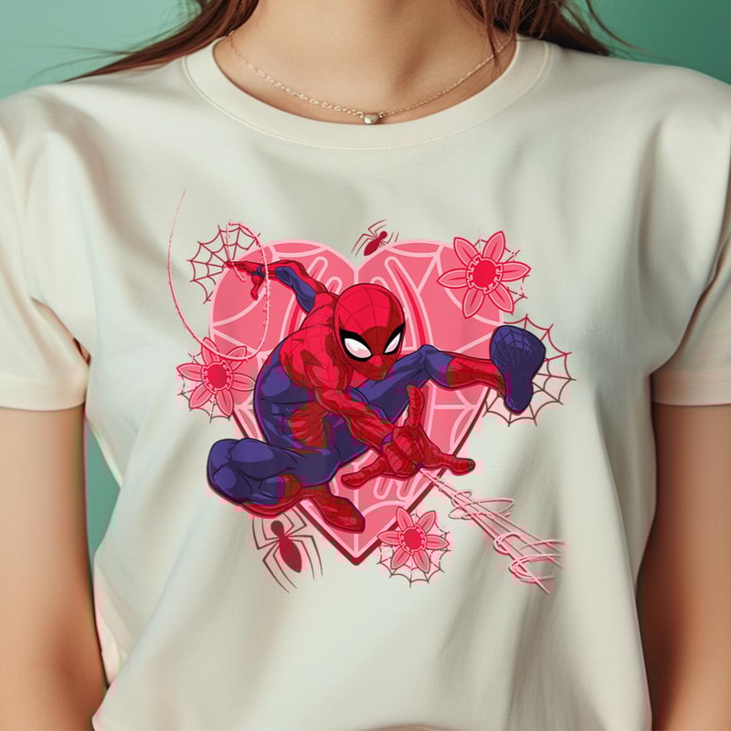Marvel Spider Man Hearts And Flowers Valentines Day PNG, Spider Man PNG, Spider Gwen Digital Png Files.jpg