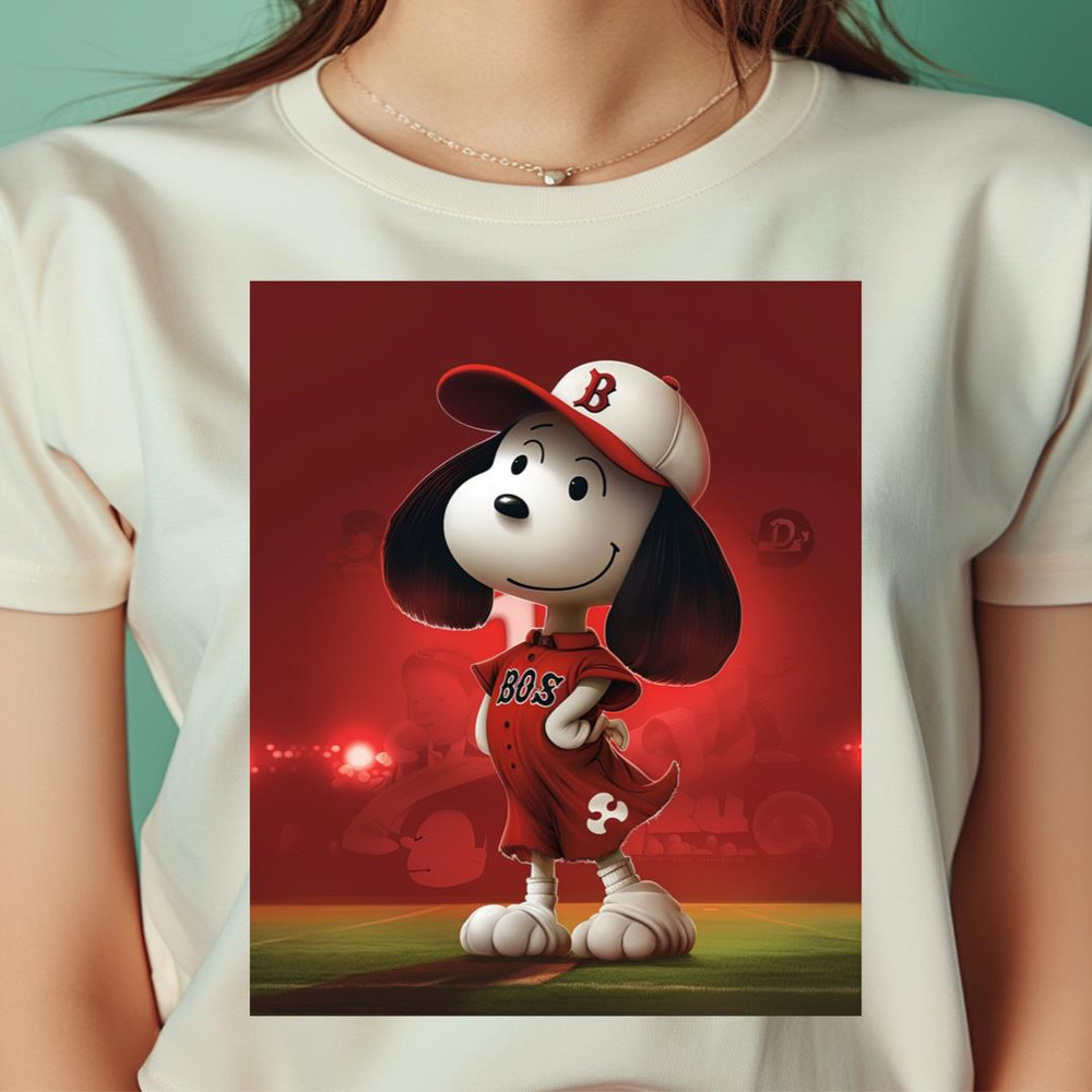 Red Jersey Fits Snoopy Nicely PNG, Snoopy Vs Boston Red Sox logo PNG, Snoopy Vs Boston Digital Png Files.jpg
