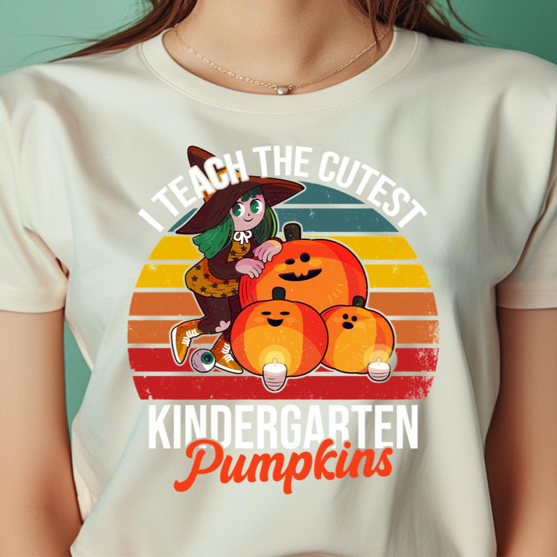 I Teach the Cutest Kindergarten Pumpkins - vintage retro 90s illustration - Perfect Halloween Ideas_T-Shirt_13-1.jpg
