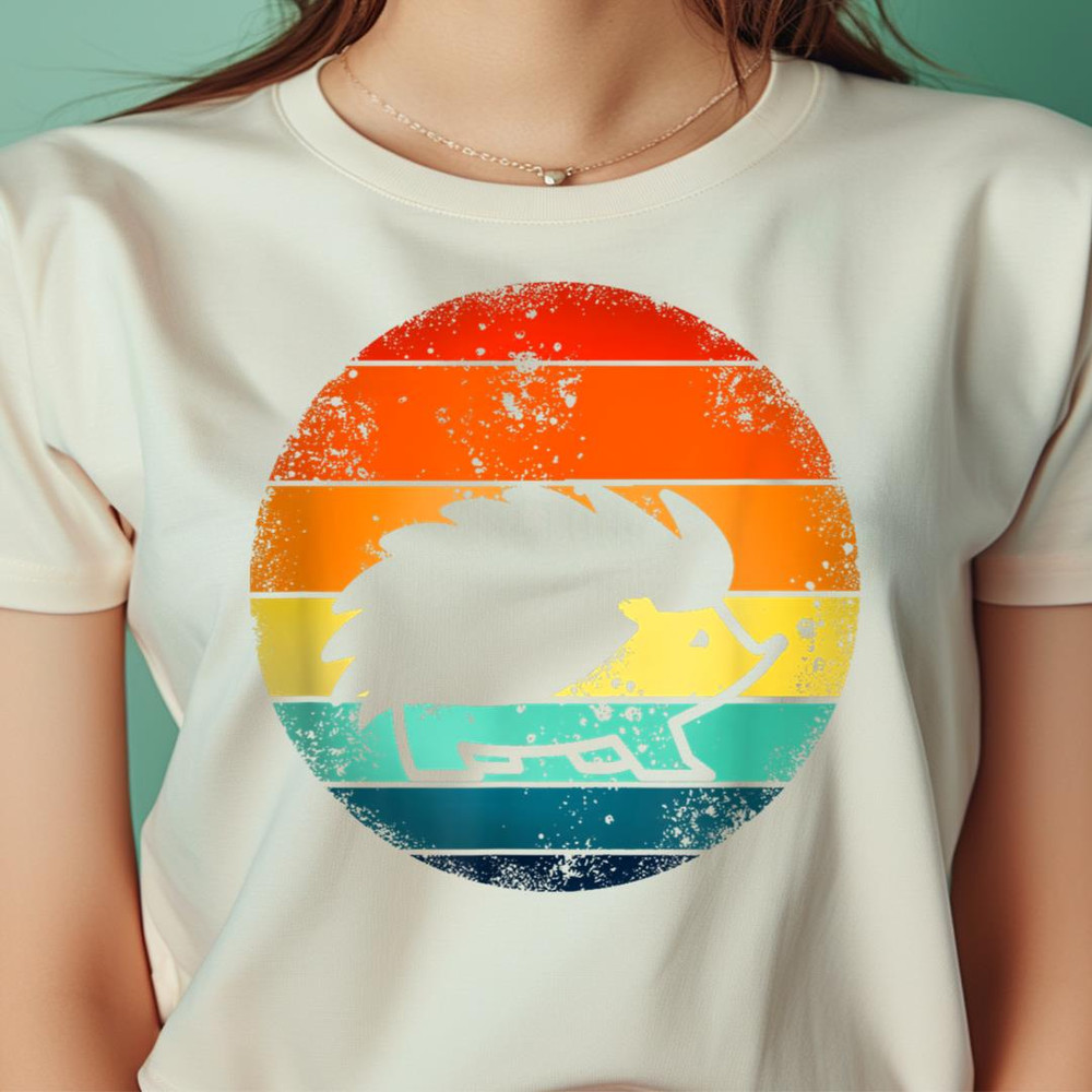 Hedgehog 70'S Style Vintage Retro Sunset Hedgie PNG, Sonic the Hedgehog PNG, Digital Png Files.jpg