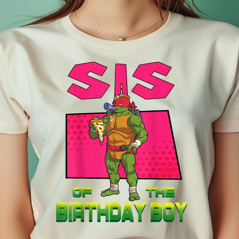 Mademark x Teenage Mutant Ninja Turtles - Raph Sister of the Birthday Boy Pizza Theme Party T-Shirt_T-Shirt_13-1.jpg
