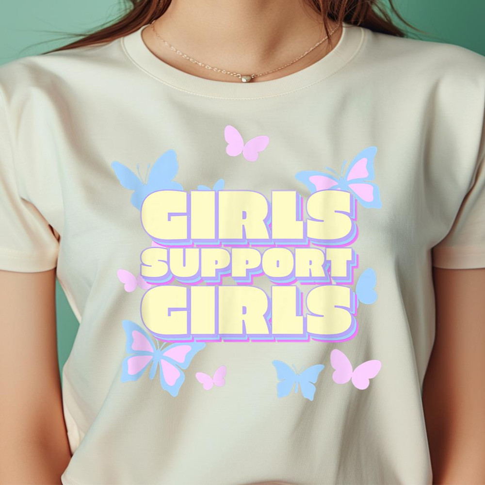 Girls Support Girls Feminist Butterfly Y2K Aesthetic Retro PNG, The Powerpuff Girls PNG, Digital Png Files.jpg