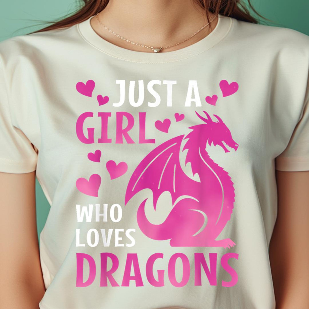 Just A Girl Who Loves Dragons Women Girls Toddlers PNG, The Powerpuff Girls PNG, Digital Png Files.jpg