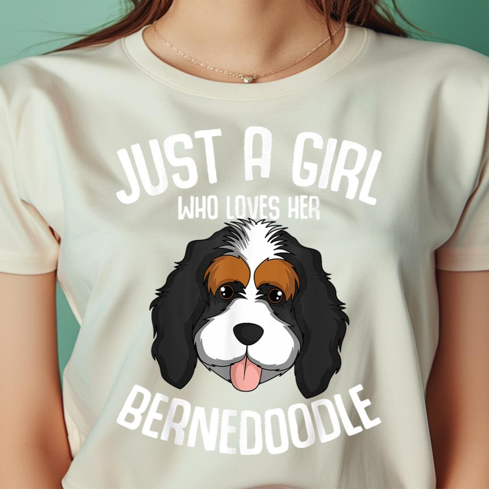 Just A Girl Who Loves Her Bernedoodle Dog Girls PNG, The Powerpuff Girls PNG, Digital Png Files.jpg