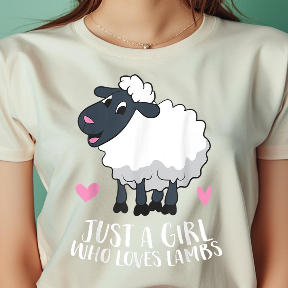 Just A Girl Who Loves Lambs Cute Sheep Girl PNG, The Powerpuff Girls PNG, Digital Png Files.jpg