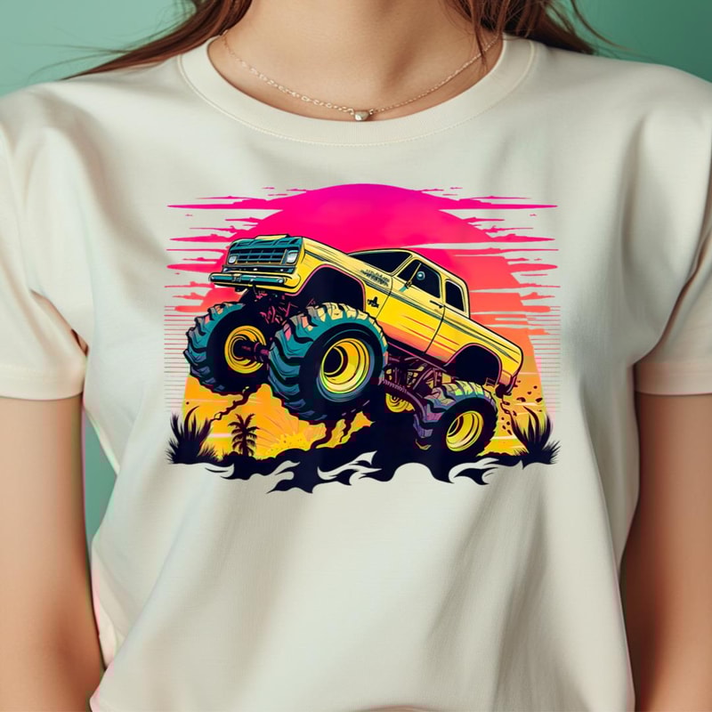Monster Truck Retro Sunset Monster Trucks PNG, The Sesame Street Monsters PNG, Wookiee Monster Digital Png Files.jpg