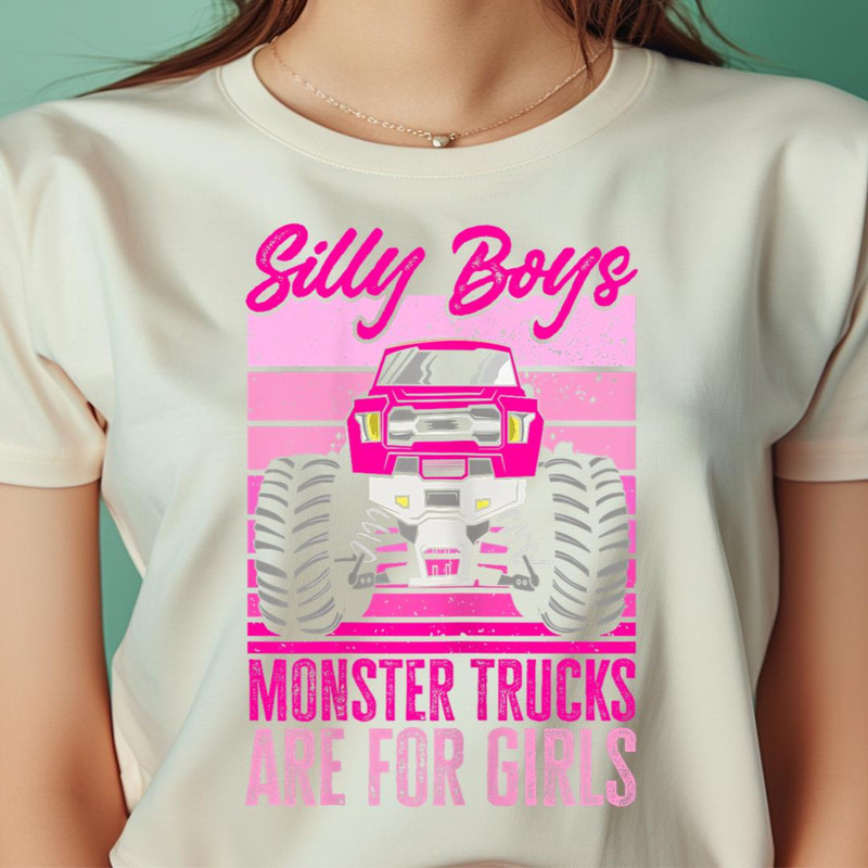 Pink Funny Monster Trucks Are For Girls PNG, The Sesame Street Monsters PNG, Wookiee Monster Digital Png Files.jpg