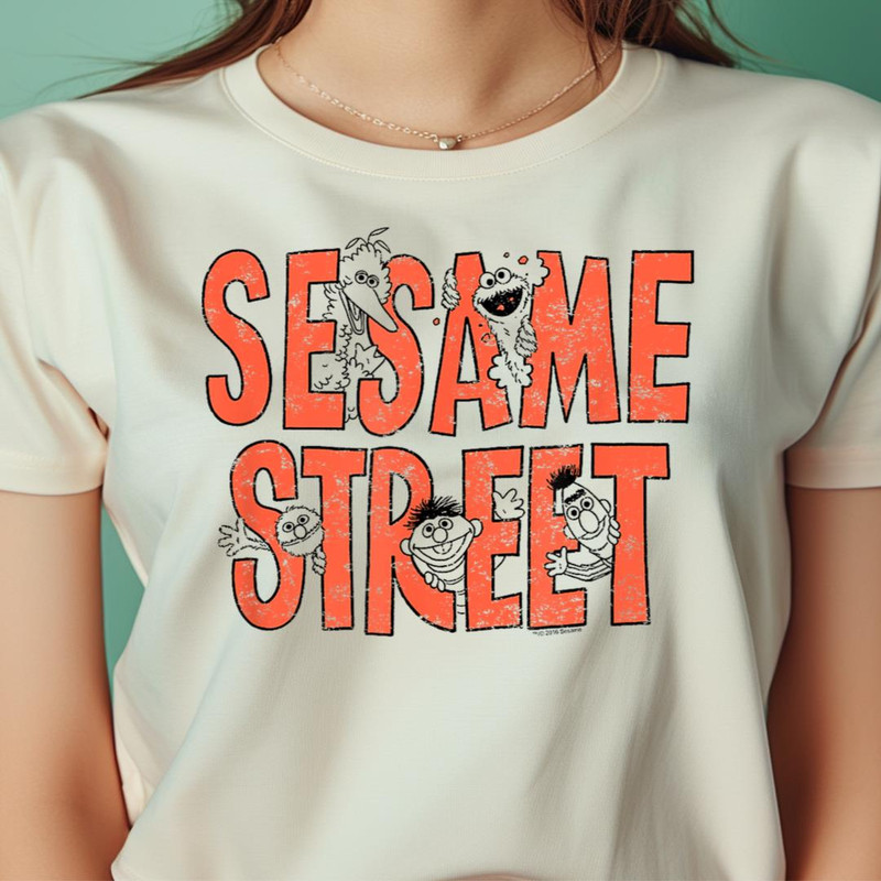 Sesame Street Characters In Letters PNG, The Sesame Street Monsters PNG, Wookiee Monster Digital Png Files.jpg