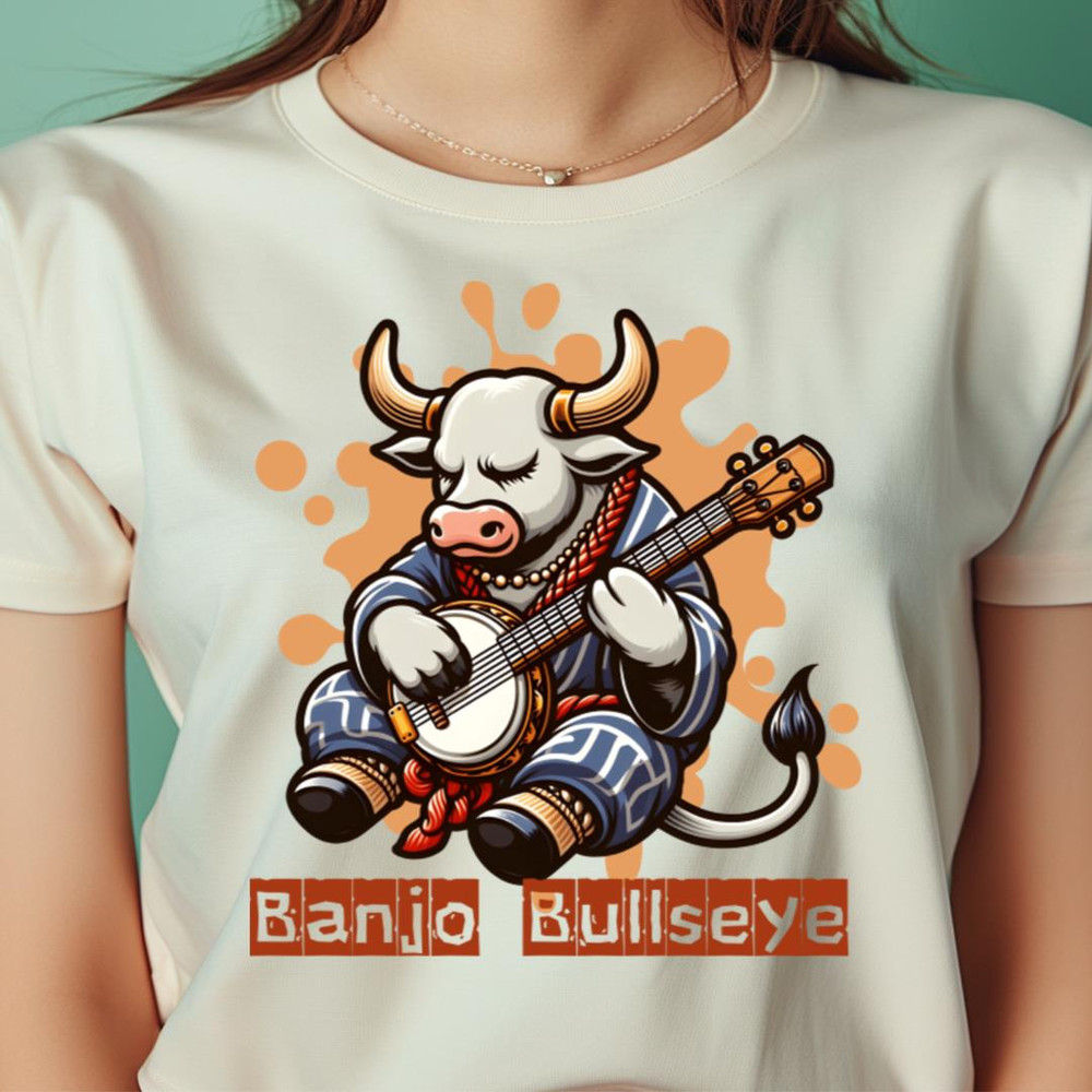Banjo Bull Rustic Harmony PNG, Bluegrass PNG.jpg