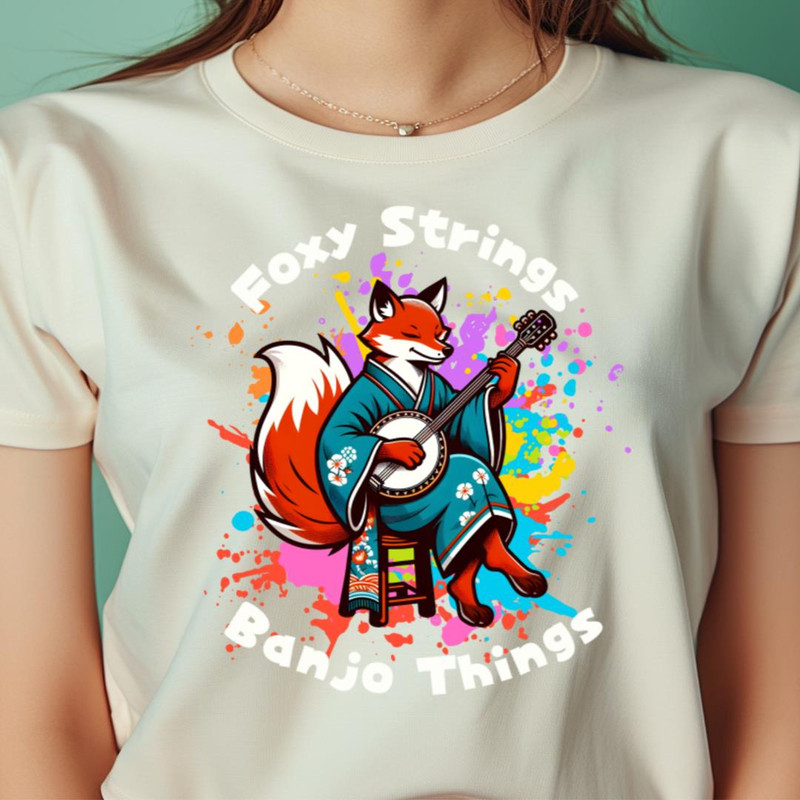 Banjo Fox Mandolin Magic PNG, Bluegrass PNG.jpg