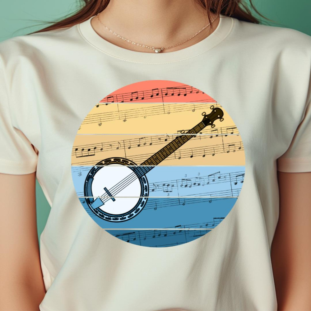 Banjo Music Notation Banjoist Folk Musician PNG, Bluegrass PNG.jpg