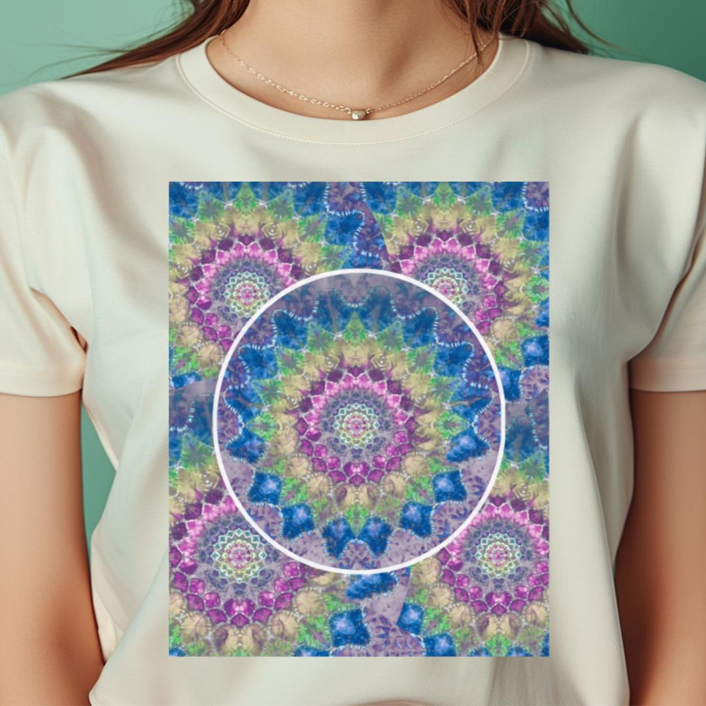 Tie Dye Graphic Blues Greens And Yellow Psychedelic Art PNG, Bluegrass PNG.jpg