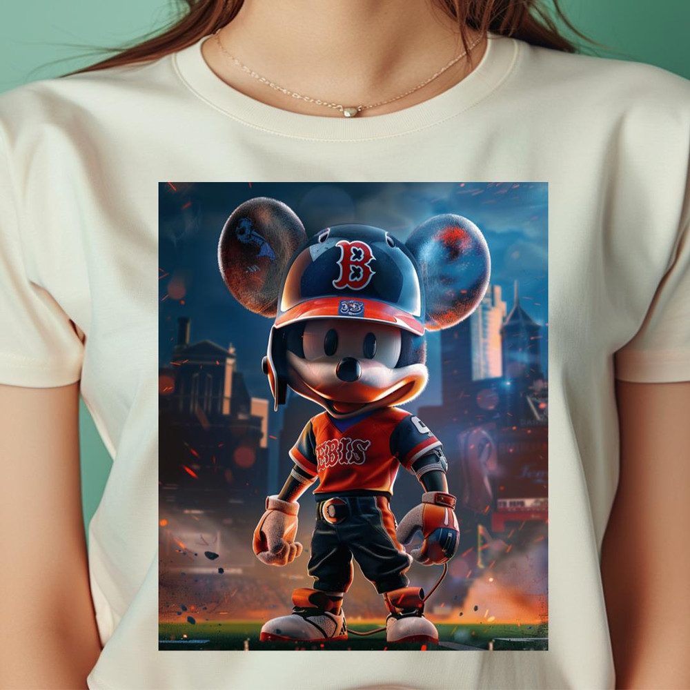 Mickey Mouse Vs Boston Red Sox Clubhouse Cartoon Clash PNG, Mickey Mouse PNG, Boston Red Sox Digital Png Files.jpg