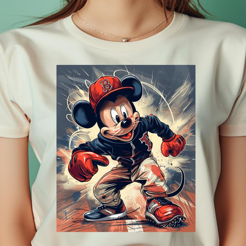 Mickey Mouse Vs Boston Red Sox Mickey Mighty Swing PNG, Mickey Mouse PNG, Boston Red Sox Digital Png Files.jpg