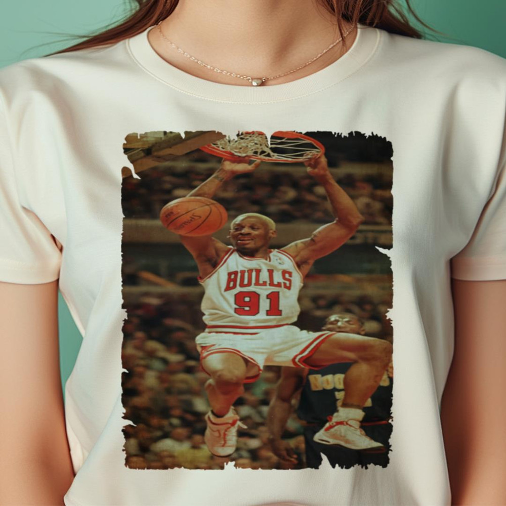 Chicago Bulls Dunk Vintage Worm Tactics PNG, Dennis Rodman PNG.jpg