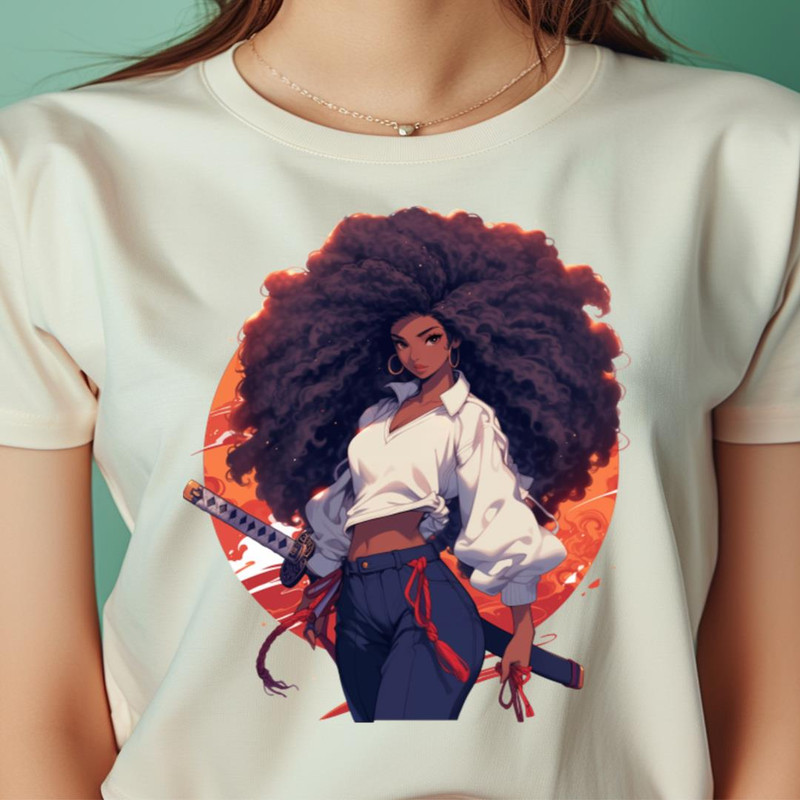 Afro Samurai Girl Silent Samurai Anime Classics PNG, Anime Samurai PNG.jpg