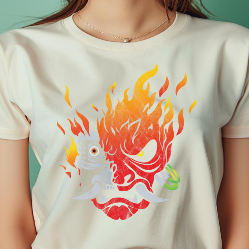 Cyberpunk 2077 Flaming Blood Ancient Samurai Tales PNG, Anime Samurai PNG.jpg