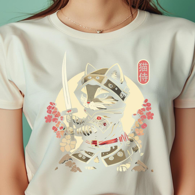 Samurai Cat Tattoo, Kawaii Samurai Epic Duels PNG, Anime Samurai PNG.jpg