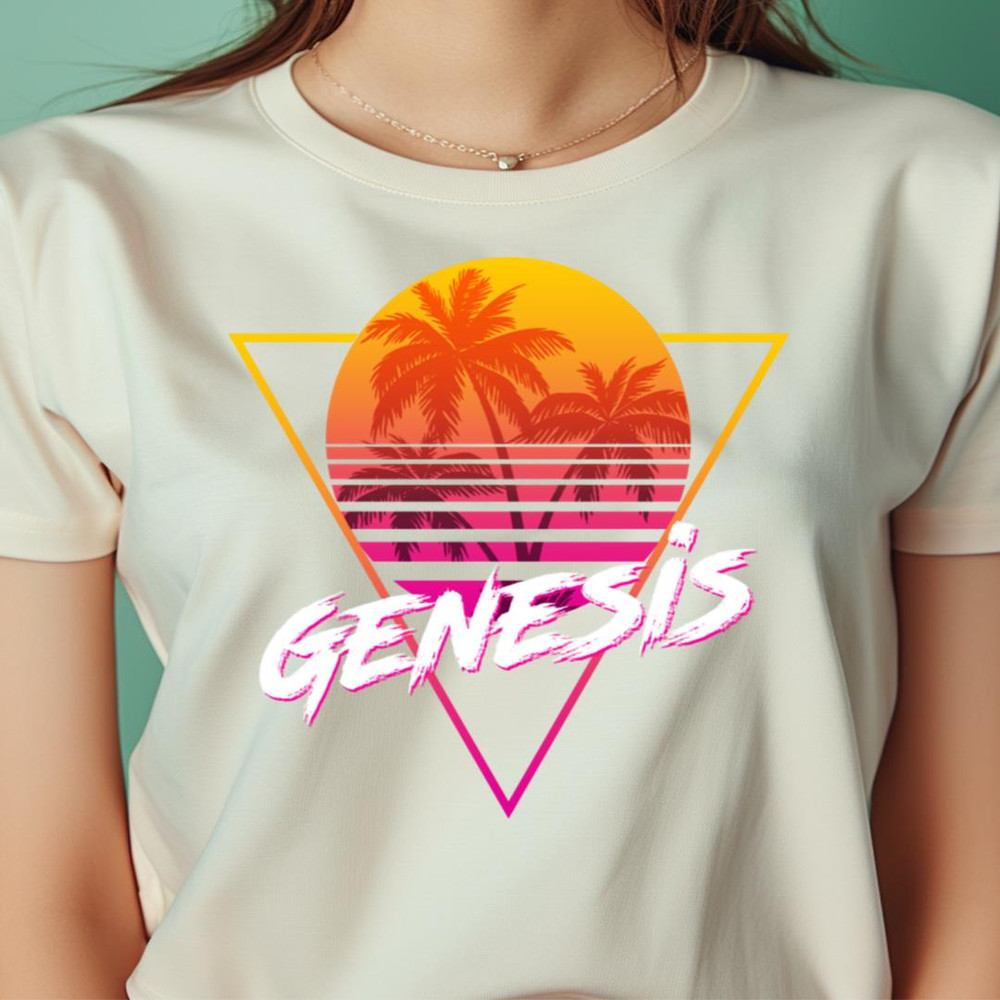 80S Sunset Aesthetic Design Gabriel'S Voice PNG, Genesis Band PNG.jpg