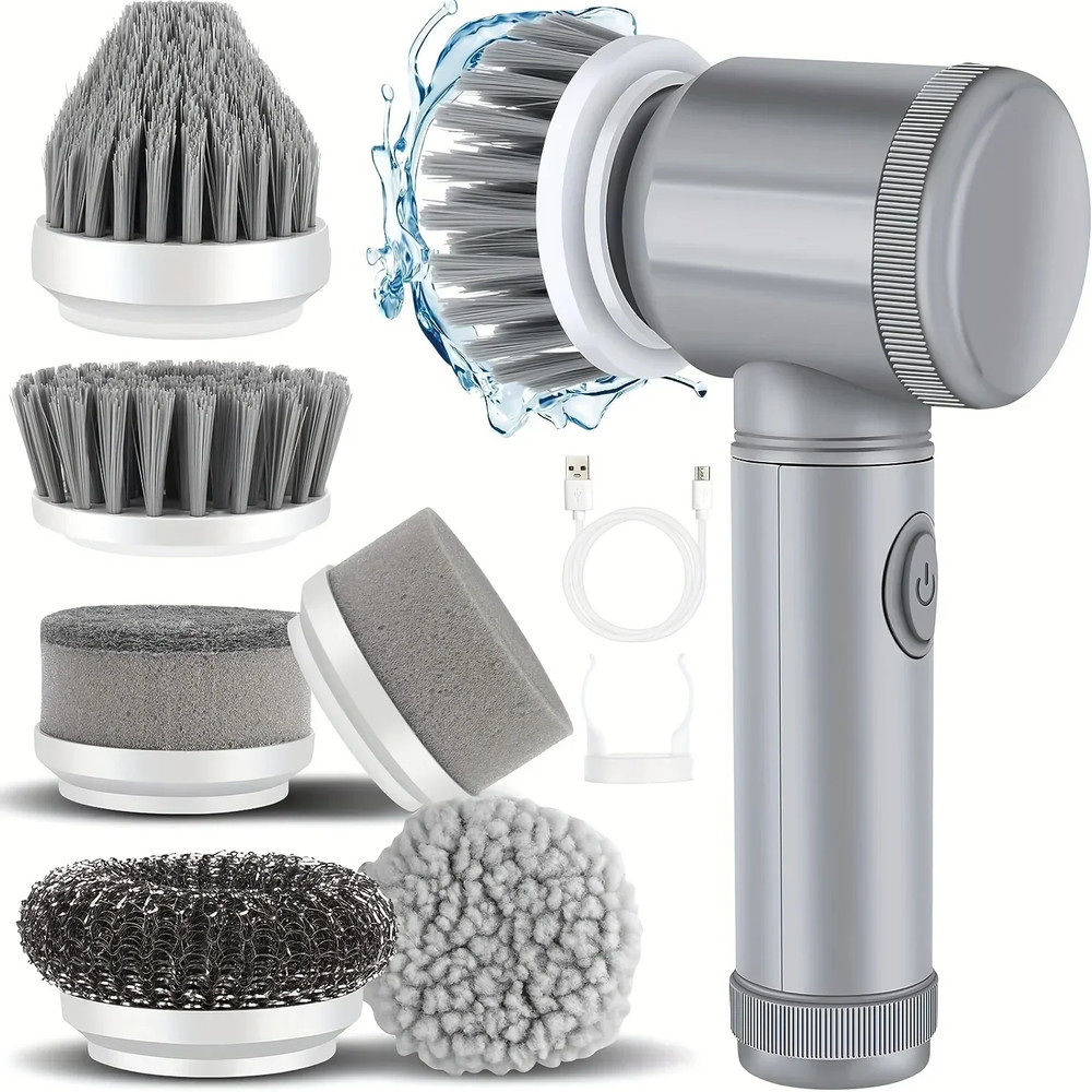 Electric Spin Scrubber Cordless Cleaning Brush With Replaceable Brush Heads For Effortless Cleaning 0