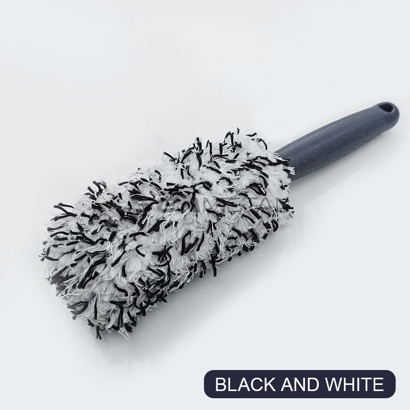 Durable Car Cleaning Brush Soft Bristle Wheel Hub  Rim Washing Tool for Dust Removal