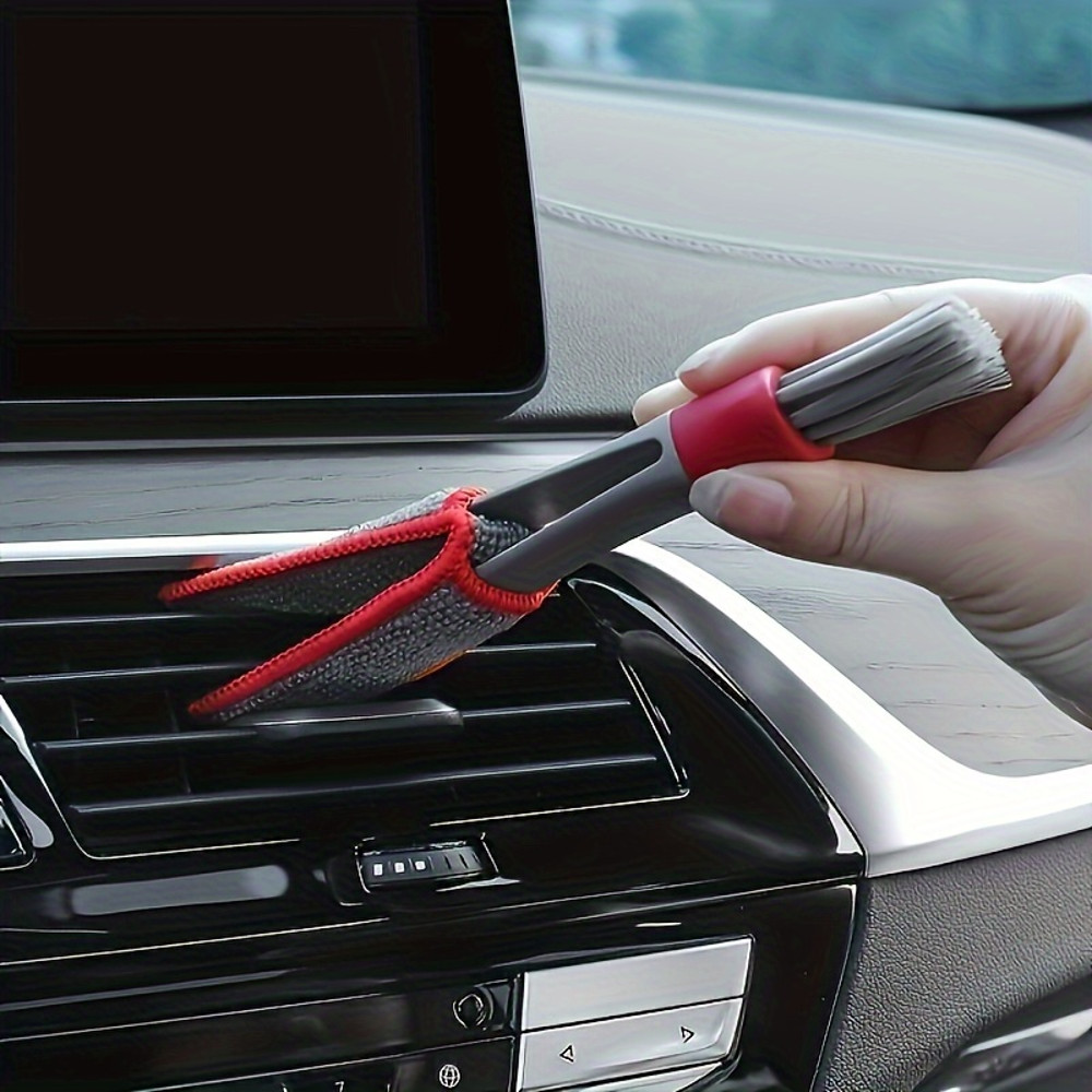 Car Vent Duster & Dust Remover Tool Soft Bristle Brush for Air Vent Cleaning & Auto Interior Detailing