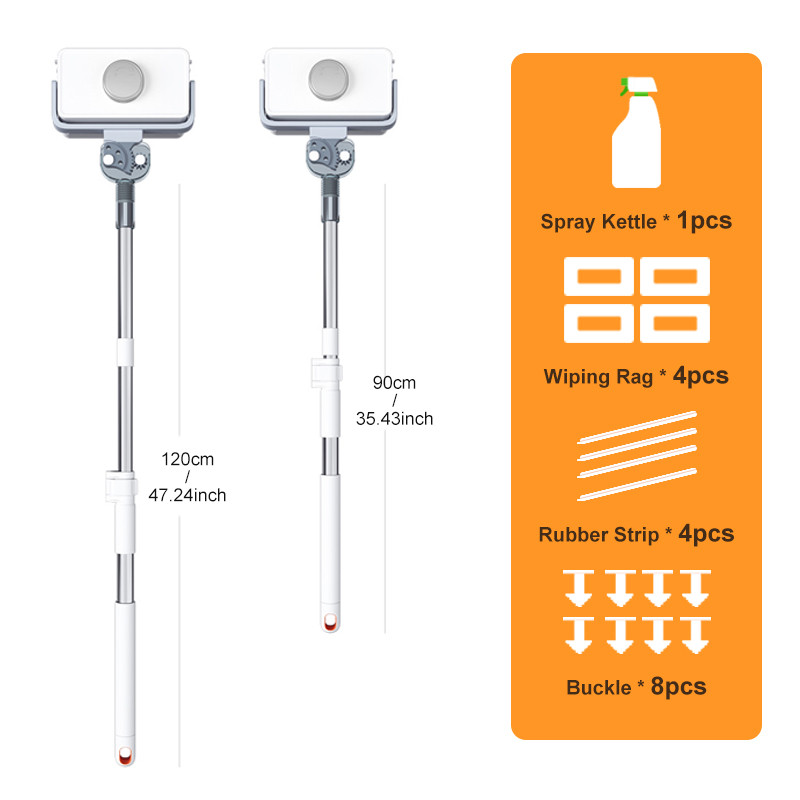 Professional Magnetic Home Window Cleaner Brush Double with Telescopic Rod, Super Strong Magnetic Glass Cleaning Tool