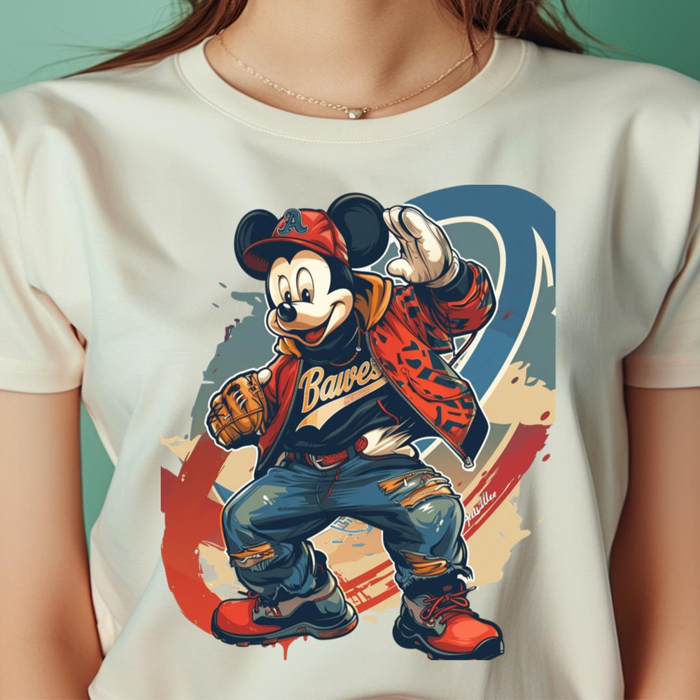 Mickey Mouse Vs Atlanta Braves Brave Barrier PNG, Mickey Mouse PNG, Atlanta Braves Digital Png Files.jpg