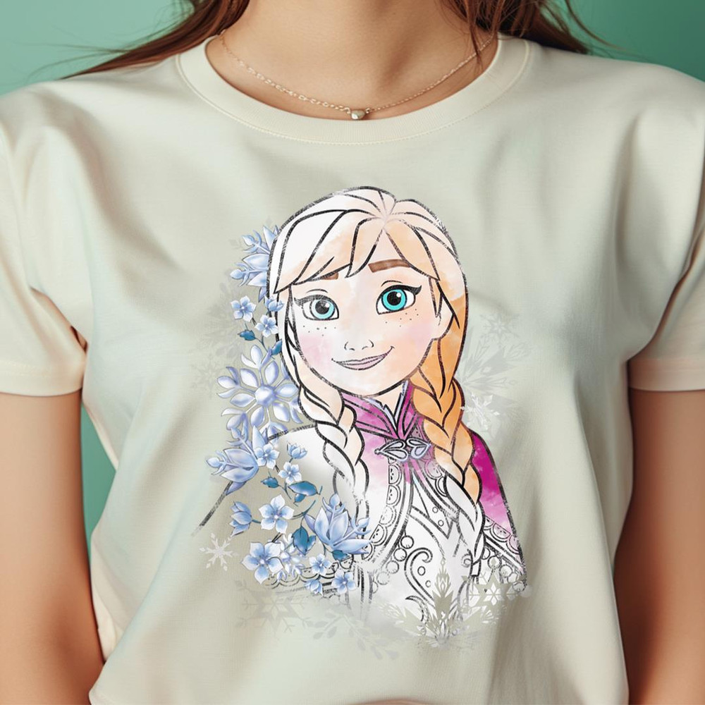 Disney Frozen Anna Illustrated Snowflake PNG, Disney Frozen PNG, Elsa and Anna Digital Png Files.jpg