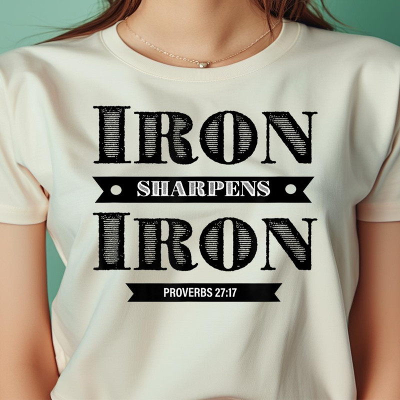 Iron Sharpens Iron Bible Christian Tee PNG, iron man PNG, Superhero Digital Png Files.jpg