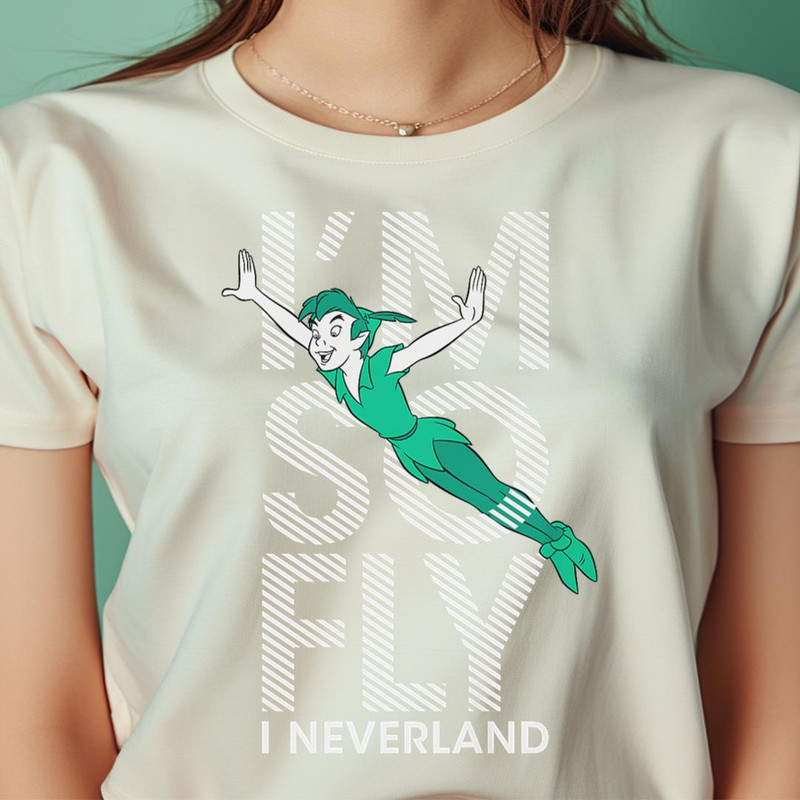 Disney Peter Pan I'M So Fly I Never Outline Poster PNG, Peter Pan PNG, Neverland Digital Png Files.jpg