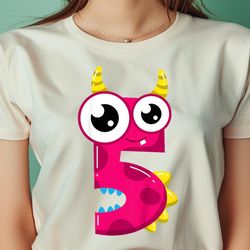 kids 5th birthday monsters tee 5 years old little png, the sesame street monsters png, monster digital png files