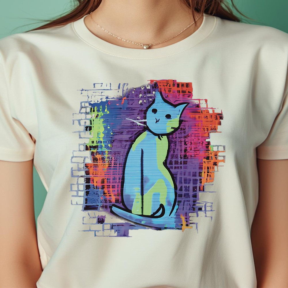 Colorful Street Art Cat Premium PNG, the sesame street monsters PNG, Monster Digital Png Files.jpg