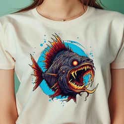 crazy looking piranha for monster fish lovers png, the sesame street monsters png, monster digital png files
