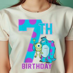 disney pixar monsters inc. mike & sully happy 7th birthday png, monsters inc png, monsters digital png files