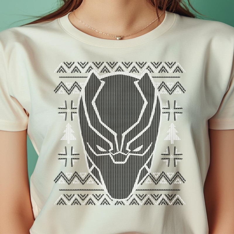 Marvel Black Panther Mask Ugly Christmas Sweater PNG, Hulk PNG, She Hulk Digital Png Files.jpg