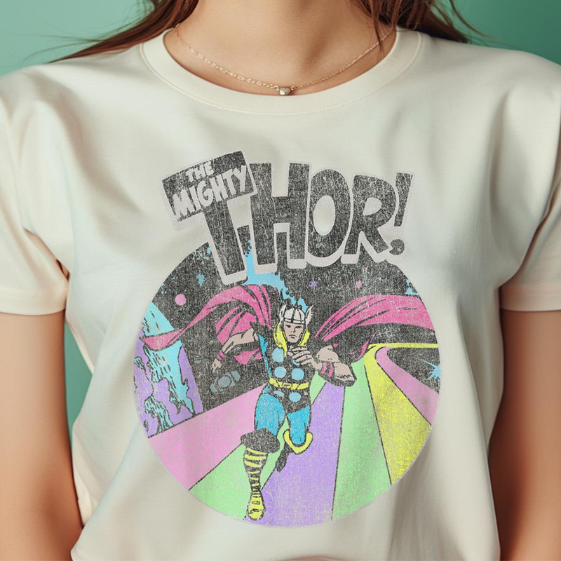 Marvel Avengers The Mighty Thor Distressed Retro Portrait PNG, Thor PNG, Avengers Digital Png Files.jpg