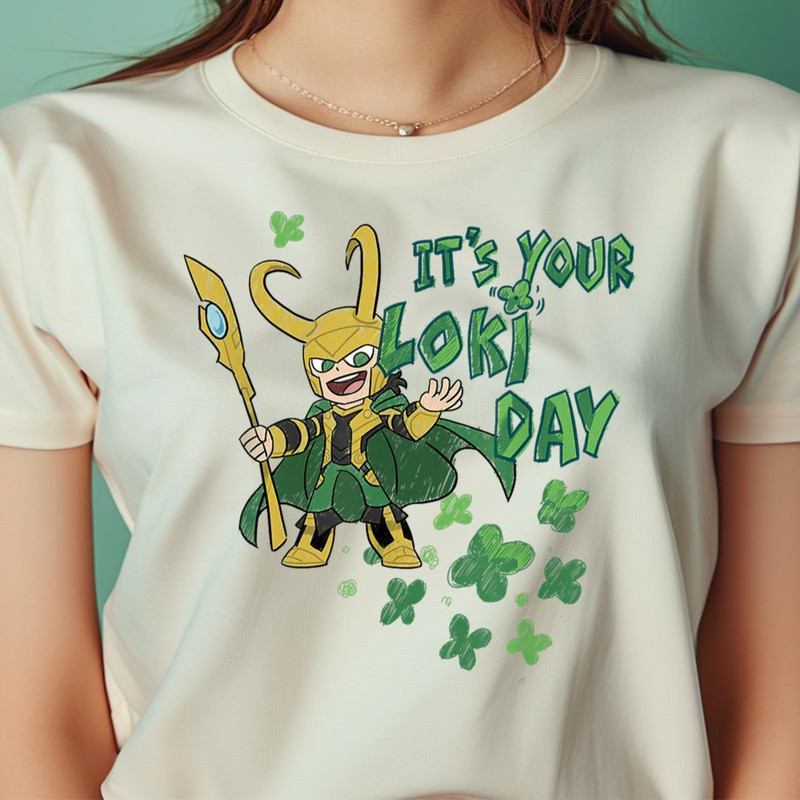 Marvel Kawaii It'S Your Loki Day Shamrocks St. Patricks Day PNG, Thor PNG, Avengers Digital Png Files.jpg