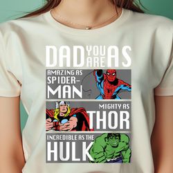 marvel spider-man thor hulk dad you are as panels png, thor png, avengers digital png files.jpg