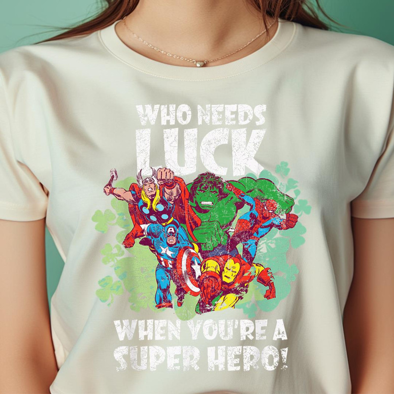 Marvel Super Hero Luck St. Patricks Day Shamrock PNG, Thor PNG, Avengers Digital Png Files.jpg