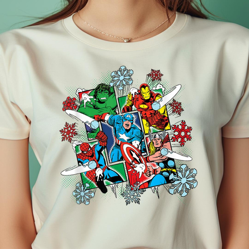 Marvel Super Heroes In Action Holiday PNG, Thor PNG, Avengers Digital Png Files.jpg