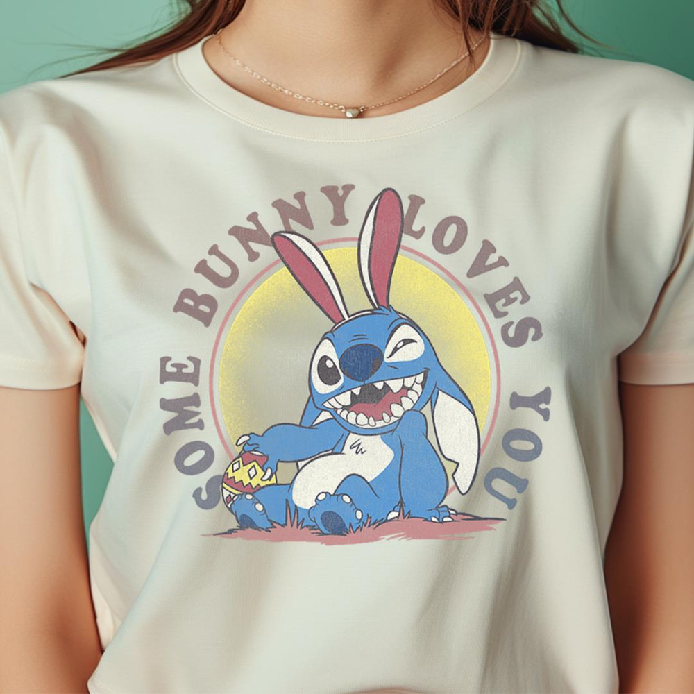 Disney Lilo Stitch Easter Some Bunny Loves You PNG, Winnie the Pooh PNG, Pooh Bear Digital Png Files.jpg