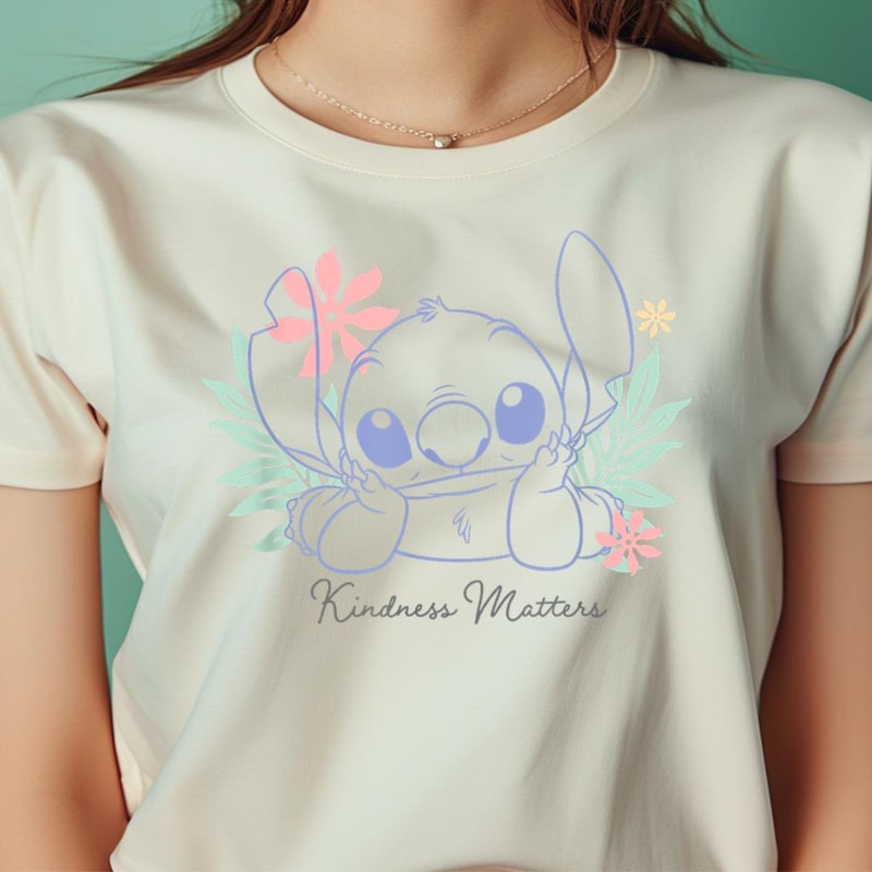 Disney Lilo Stitch Leaf Floral Stitch Kindness Matters PNG, Winnie the Pooh PNG, Pooh Bear Digital Png Files.jpg