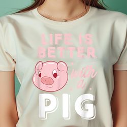 life is better with a pig animal pig lovers pigs png, peppa pig png, piggy digital png files